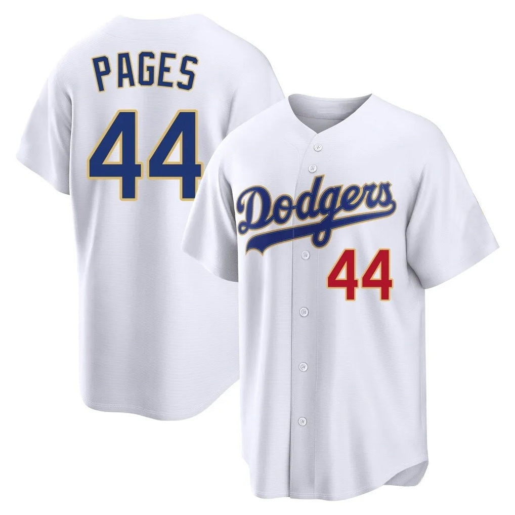 Los Angeles Dodgers #44 Andy Pages Player Gold White CONTON 2026 Collection Stadium Limited Stitched Jerseys