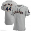 Houston Astros #44 Yordan Alvarez Authentic Gray CONTON Road Jerseys