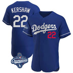 Los Angeles Dodgers #22 Clayton Kershaw Player Royal CONTON World Series Meet Limited Elite Home Stitched Jerseys