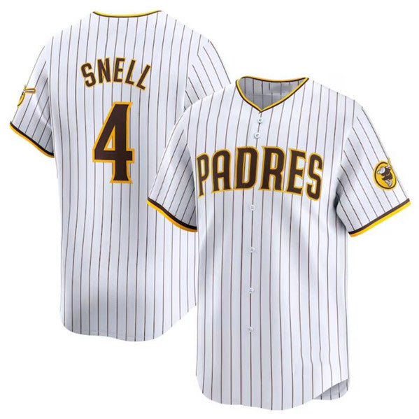 San Diego Padres #4 Blake Snell White CONTON 2024 Home Limited Stitched Jersey
