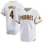 San Diego Padres #4 Blake Snell White CONTON 2024 Home Limited Stitched Jersey