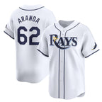 Tampa Bay Rays #62 Jonathan Aranda White CONTON Home Limited Stitched Jersey