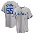 Kansas City Royals #55 Cole Ragans Player Gray CONTON Game Home Stitched Jerseys