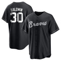Atlanta Braves #30 Drake Baldwin Player Black CONTON Home Game Stitched Jerseys