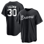 Atlanta Braves #30 Drake Baldwin Player Black CONTON Home Game Stitched Jerseys