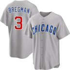 Chicago Cubs #3 Alex Bregman Gray CONTON 2026 Cool Base Limited Stitched Jersey