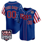 Custom Tampa Bay Rays America 250 Edition Vapor Premier Limited Royal CONTON Stitched Jerseys