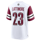W.Commanders #23 Marshon Lattimore White CONTON Game Jersey