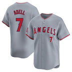 Los Angeles Angels #7 Jo Adell Player Gray CONTON Home Limited Stitched Jerseys