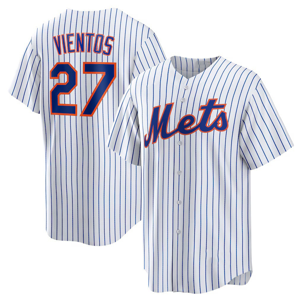 New York Mets #27 Mark Vientos White CONTON Home Replica Jersey
