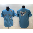 Toronto Blue Jays Team Big Logo Blue CONTON 2025 World Series Home Cool Base Stitched Jersey