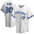 Toronto Blue Jays #30 Alejandro Kirk White CONTON Home Cooperstown Collection Player Jersey 2
