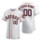 Custom Houston Astros White CONTON 2020 Stitched Flex Base Jersey