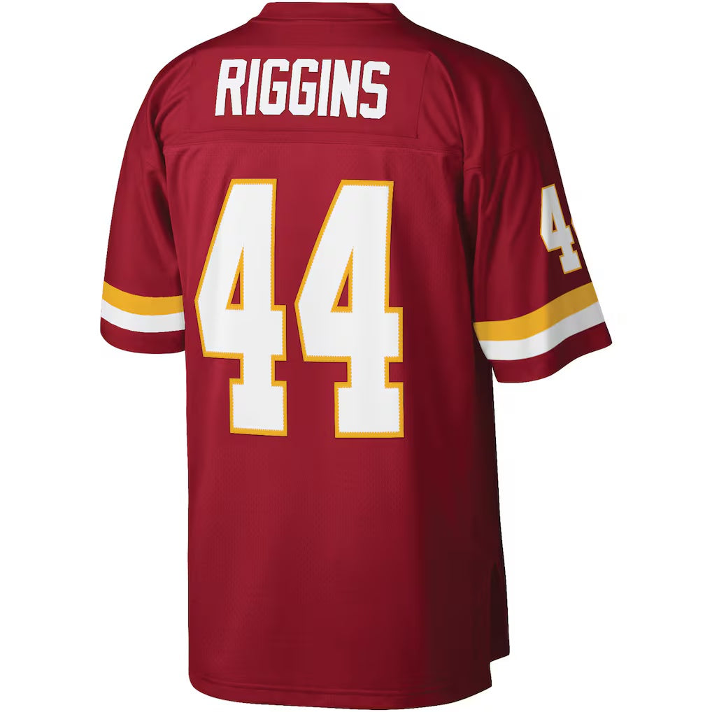 W.Football Team #44 John Riggins Mitchell & Ness Burgundy CONTON Legacy Replica Jersey