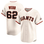San Francisco Giants #62 Logan Webb Cream CONTON Home Limited Player Jersey