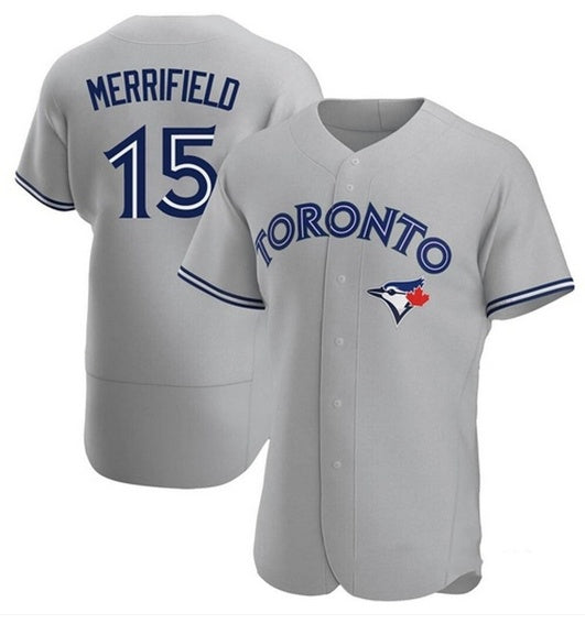 Toronto Blue Jays #15 Whit Merrifield Gray CONTON Road Flex Base Player Jersey