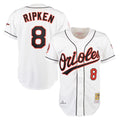 Baltimore Orioles #8 Cal Ripken Player White CONTON Mitchell & Ness Home Game Stitched Jerseys