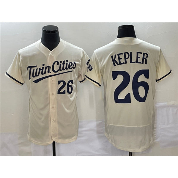Minnesota Twins #26 Max Kepler Cream CONTON Flex Base Stitched Jersey