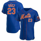 New York Mets #23 Javier Baez Royal CONTON Anthentic Jersey