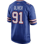 B.Bills #91 Ed Oliver Royal CONTON Team Game Player Jersey