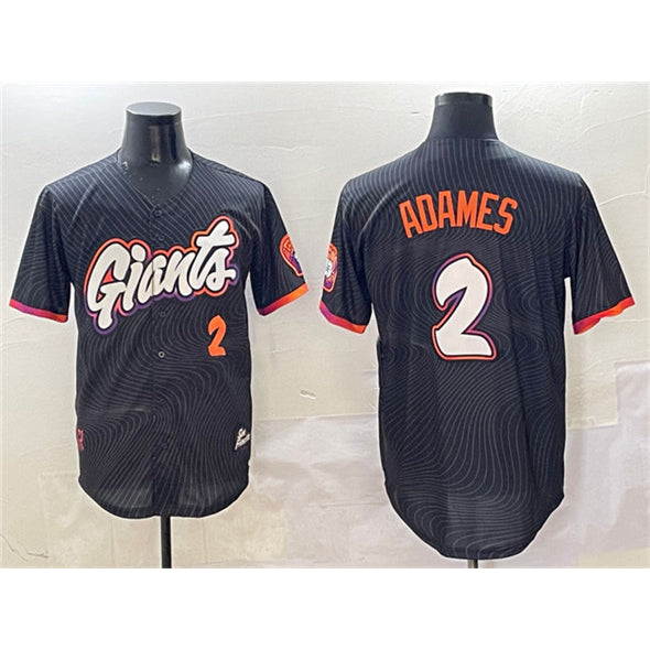 San Francisco Giants #2 Willy Adames Anthracite CONTON 2025 City Connect Limited Stitched Jersey