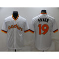 San Diego Padres #19 Tony Gwynn White CONTON Cooperstown Collection Stitched Throwback Jersey