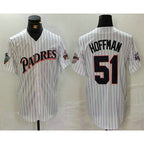 San Diego Padres #51 Trevor Hoffman White CONTON Pinstripe Jersey