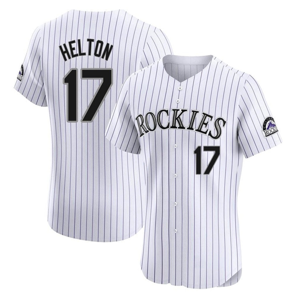 Colorado Rockies #17 Todd Helton Player White CONTON Limited Elite Home Stitched Jerseys