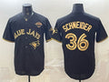 Toronto Blue Jays #36 Davis Schneider Black Gold CONTON 2025 American League Champions Limited Stitched Jersey