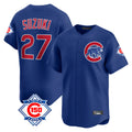 Chicago Cubs #27 Seiya Suzuki Player Royal CONTON 150th Anniversary Limited Home Stitched Jerseys