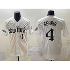 New York Yankees #4 Lou Gehrig White CONTON 'Gothic Legacy Edition' Vapor Premier Limited Stitched Jersey