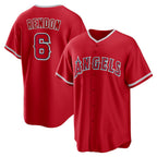 Los Angeles Angels #6 Anthony Rendon Red CONTON Alternate Replica Player Name Jersey