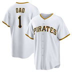 Pittsburgh Pirates #1 Dad Home White CONTON Replica Jersey