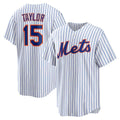 New York Mets #15 Tyrone Taylor White CONTON Home Replica Jersey