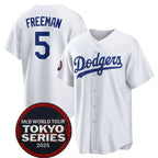 Los Angeles Dodgers #5 Freddie Freeman White CONTON 2025 World Tour Tokyo Series Home Stitched Jersey