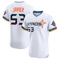 Houston Astros #53 Cristian Javier Player White CONTON City Connect Limited Elite Home Stitched Jerseys