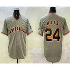 San Francisco Giants #24 Willie Mays Grey CONTON Limited Stitched Jersey