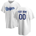 Custom Los Angeles Dodgers White CONTON Home Replica Jersey