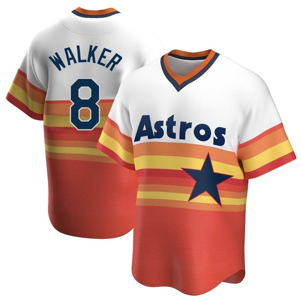 Houston Astros #8 Christian Walker Player Rainbow Cooperstown Collection CONTON T-shirt Stitched Jerseys