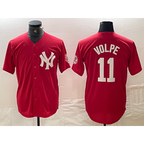 New York Yankees #11 Anthony Volpe Red CONTON Fashion Cool Base Jersey