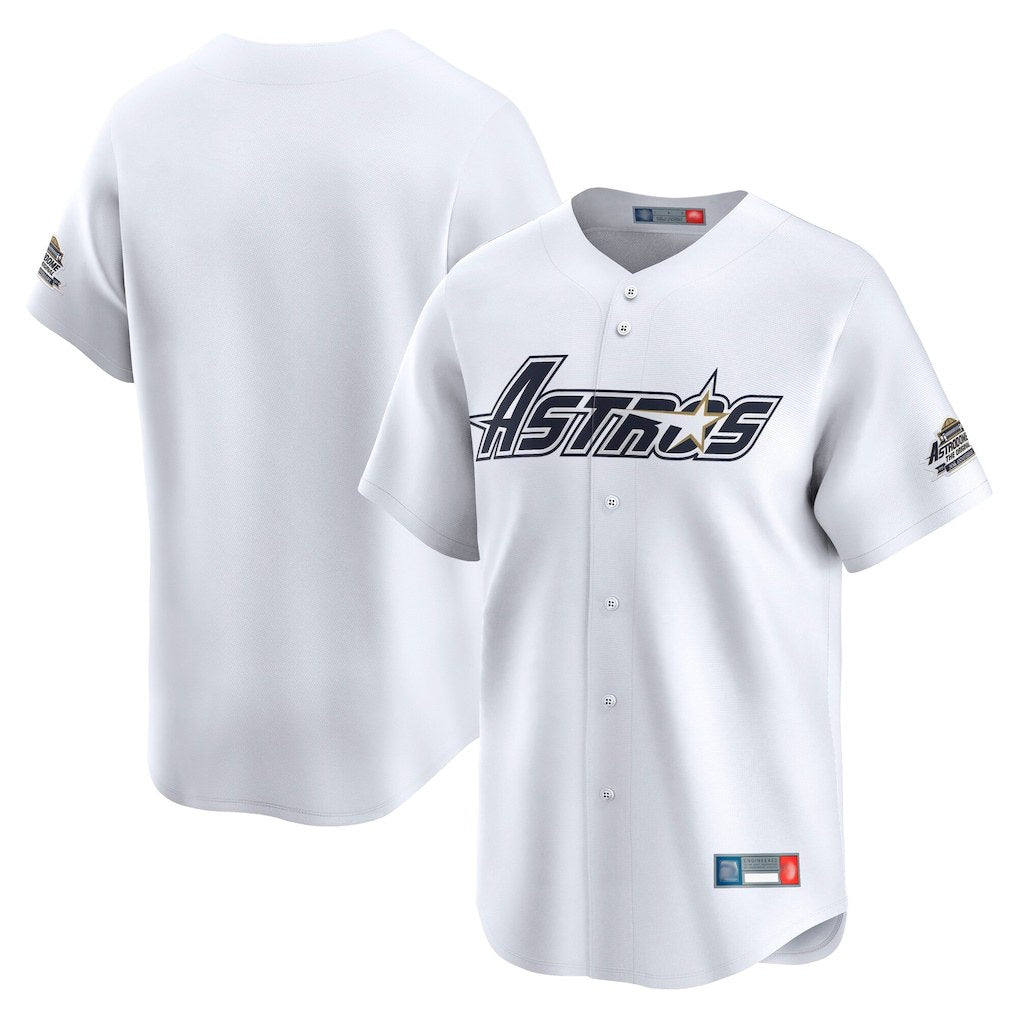 Houston Astros Blank Player White CONTON Throwback Cooperstown Collection Limited Stitched Jerseys