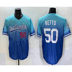Los Angeles Dodgers #50 Mookie Betts Blue CONTON 2025 City Connect Limited Stitched Jersey