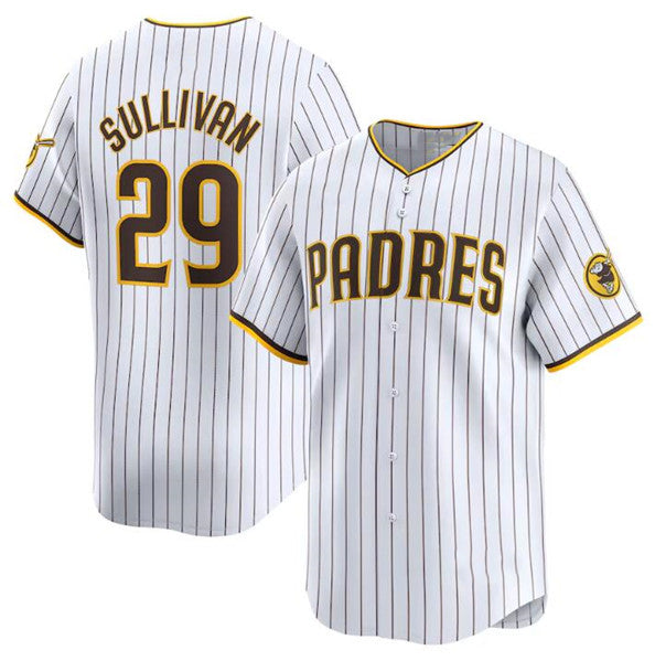 San Diego Padres #29 Brett Sullivan White CONTON 2024 Home Limited Stitched Jersey
