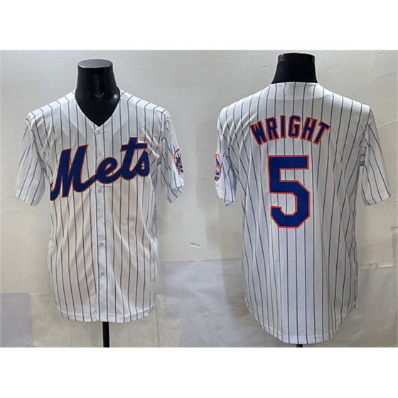 New York Mets #5 David Wright White CONTON Stitched Jersey