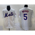 New York Mets #5 David Wright White CONTON Stitched Jersey