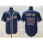 San Diego Padres #23 Fernando Tatis Jr. Navy CONTON Stitched Jersey