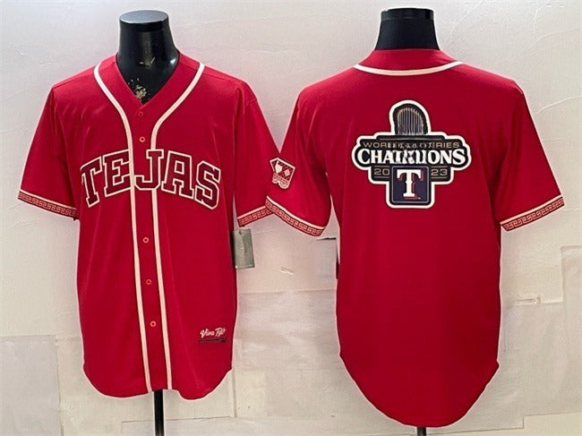 Texas Rangers Team Big Logo Red CONTON 2026 City Connect Stadium Stitched Jerseys