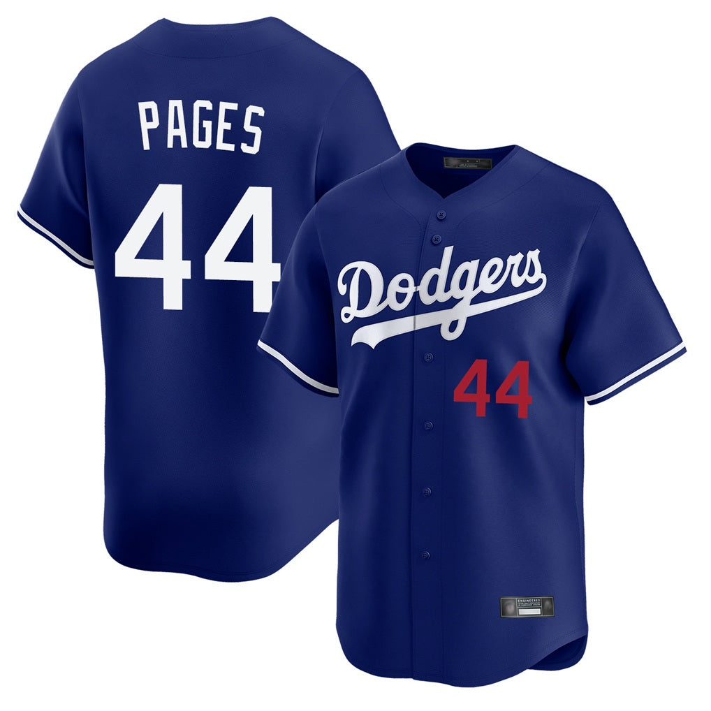 Los Angeles Dodgers #44 Andy Pages Player Royal CONTON Limited Home Stitched Jerseys