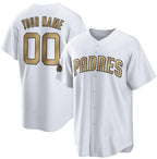 Custom San Diego Padres Active Player White CONTON 2022 All-Star Cool Base Stitched Jersey