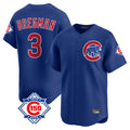 Chicago Cubs #3 Alex Bregman Player Royal CONTON 150th Anniversary Limited Home Stitched Jerseys